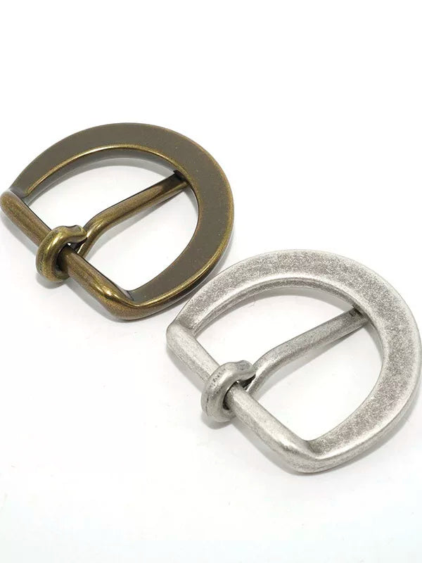 Solid Brass Silver Plated Vintage Pin Buckle for 30mm Strap