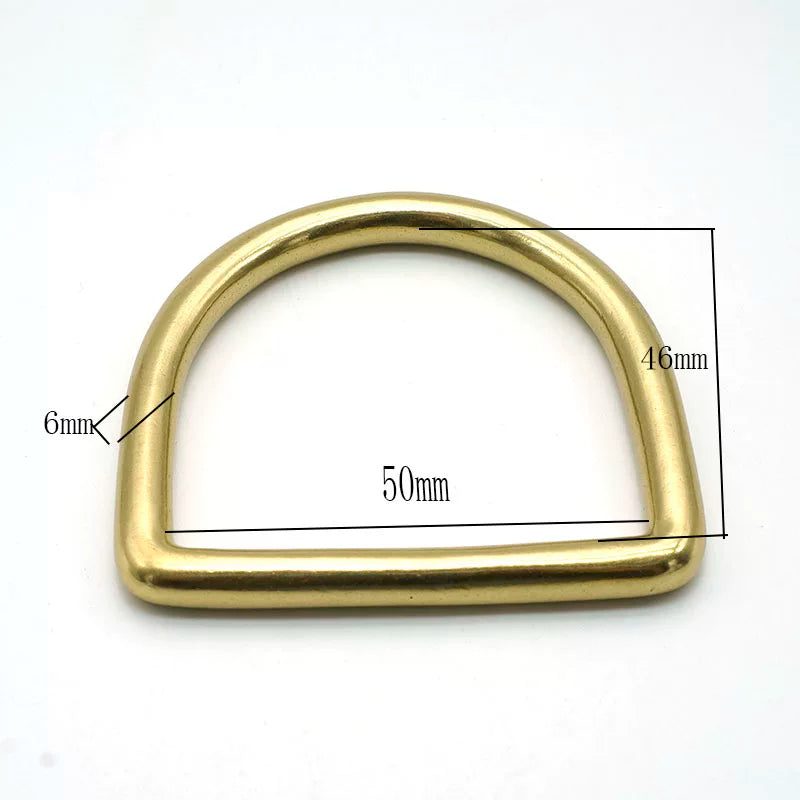 Solid Brass Seamless D-Ring