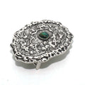 Solid Brass Antique Silver Plated Belt Buckle for 3.7mm Strap