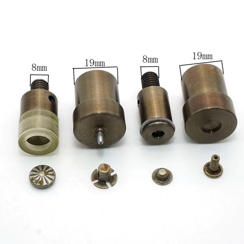 Solid Copper Floral Snap Fastener 10.5mm 4-Piece Set