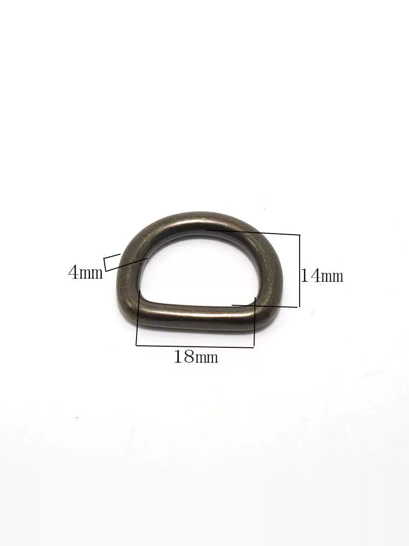 Solid Brass Vintage Seamless D-Ring