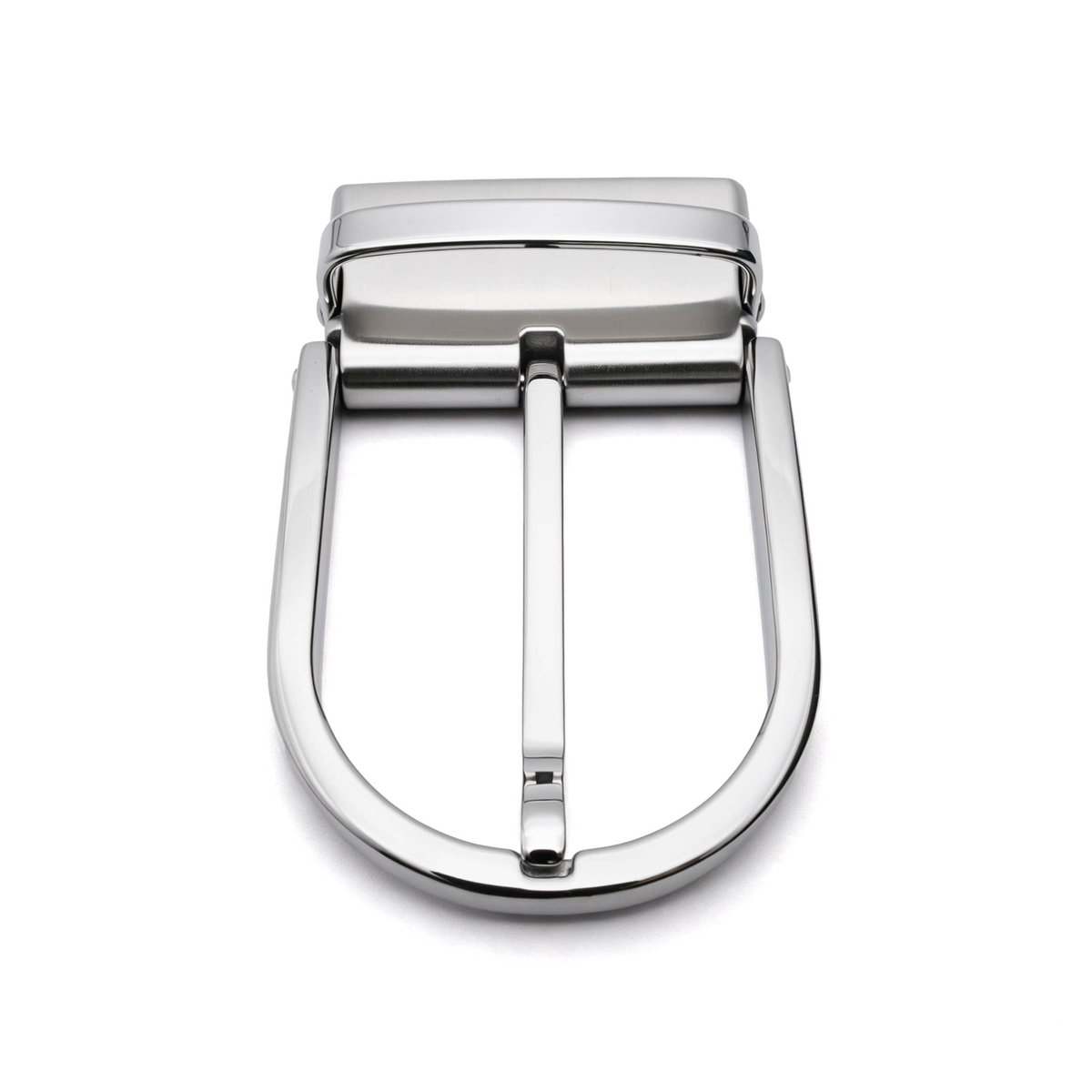 D Shape Rotatable Reversible Belt Buckle for Men, 39mm Single Prong Belt Replacement Buckle