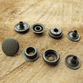 Solid Brass Patterned Snap Fastener 15mm
