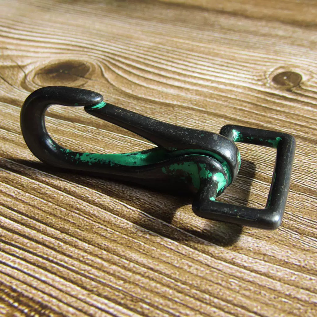 Solid Copper Oxidized Vintage Snap Hook for 25mm Strap