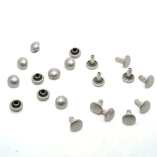 Solid Brass Antique Silver Plated Rivet