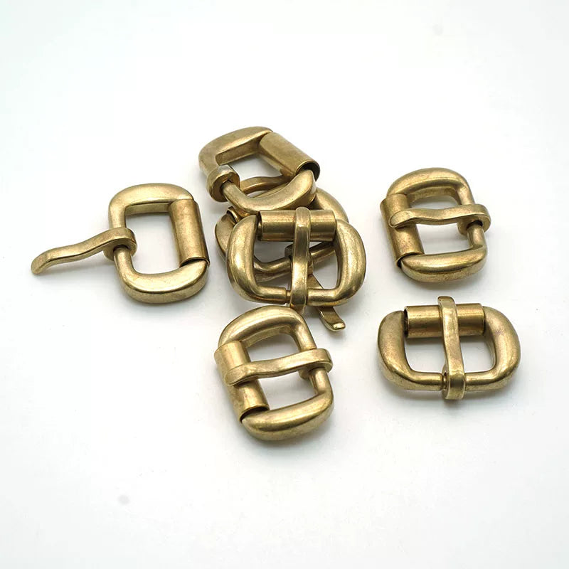 Solid Copper Oxidized Vintage Seamless Roller Buckle 15mm