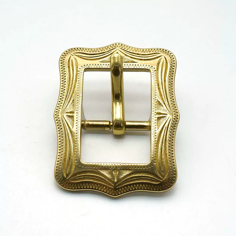Solid Brass Antique Silver Plated Carved Tri-Glide 25mm
