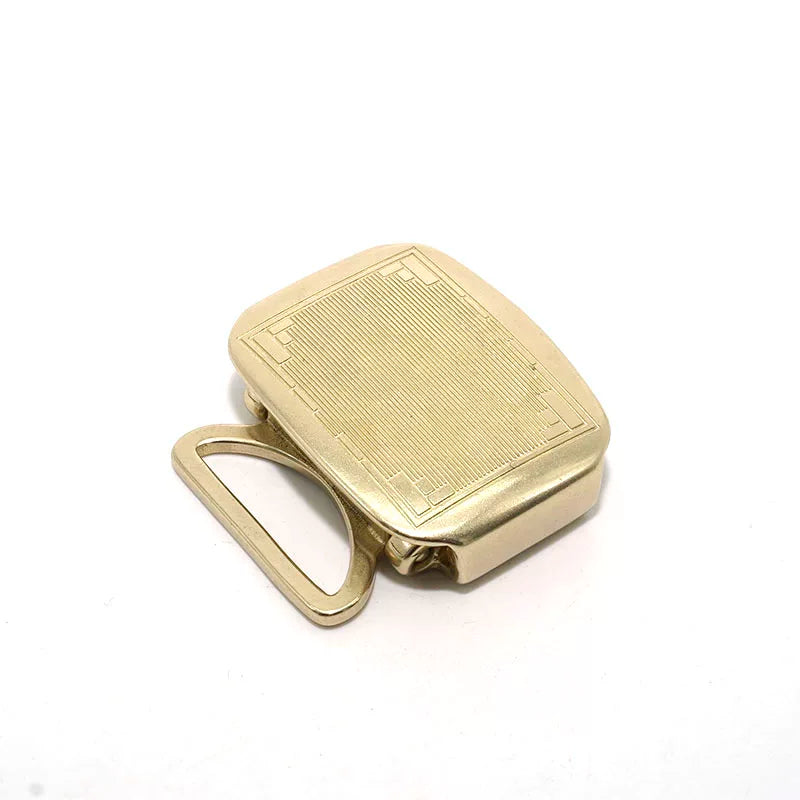 Solid Brass Silver Plated Belt Buckle for 35mm Strap