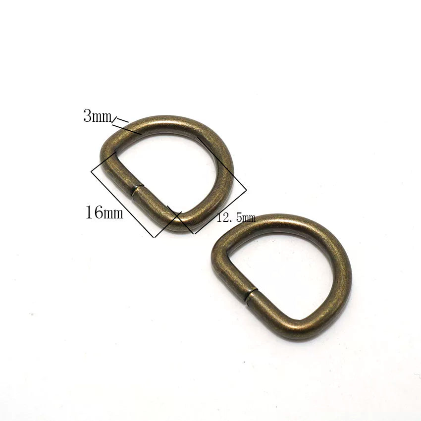 Solid Brass Open D-Ring