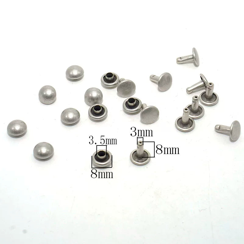 Solid Brass Antique Silver Plated Rivet