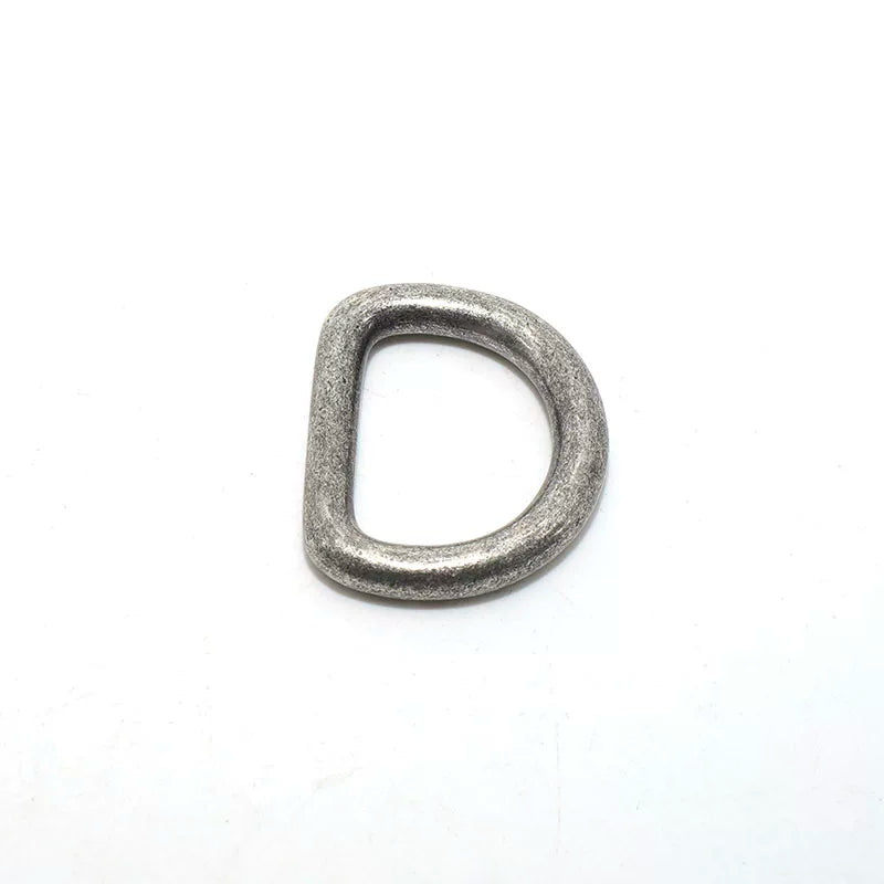 Solid Brass Antique Silver Plated D-Ring