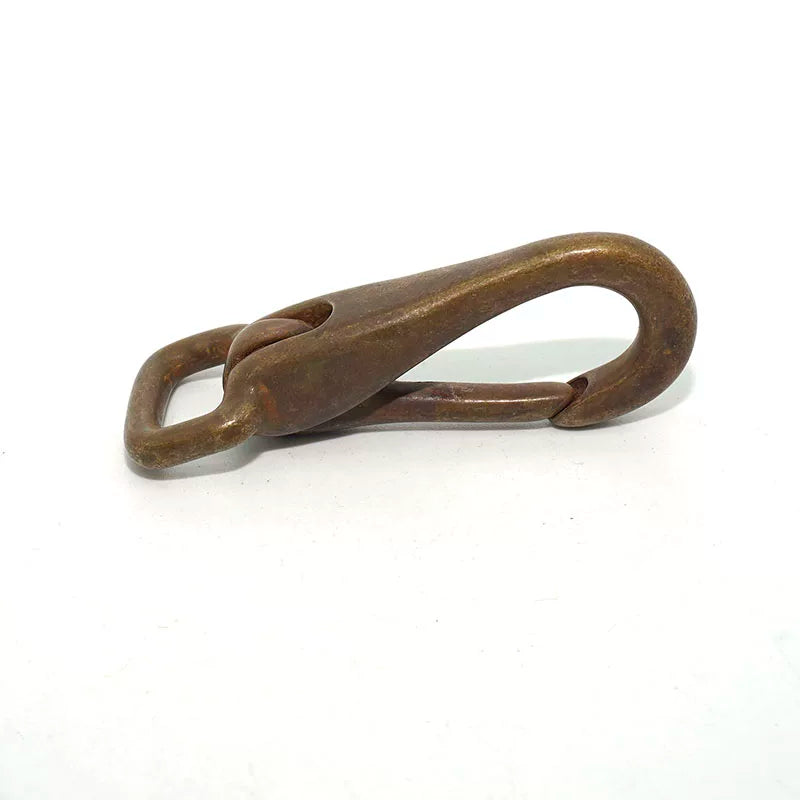 Solid Brass Oxidized Keychain
