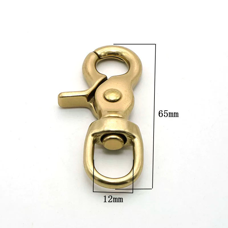 Solid Brass Silver Plated Vintage Keychain
