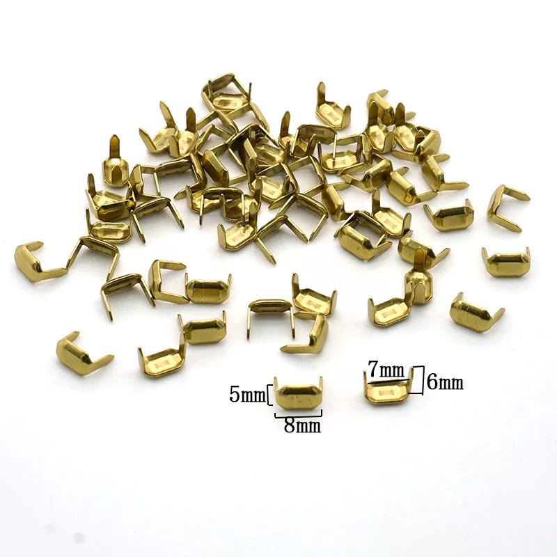 Solid Brass Prong Stud
