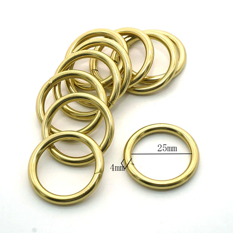 Solid Copper Open D-Ring 10 Pcs