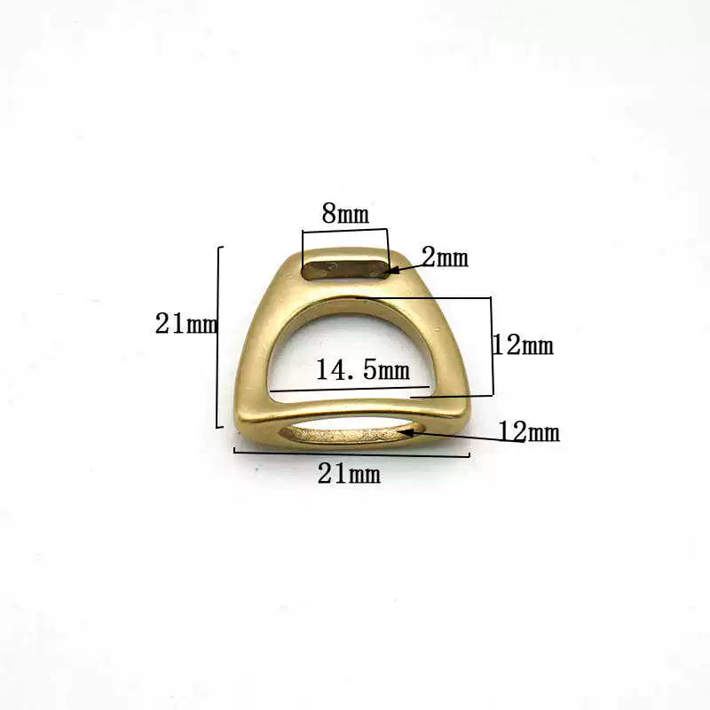 Handbag Bag Hardware Solid Copper Decorative Horse 镫 Buckle Eco-friendly Brass Handbag D Ring Handle Ring 拎 Ring