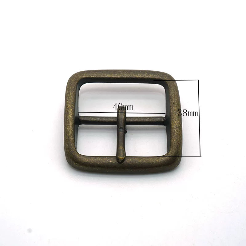 Solid Copper Antique Bronze Men's Pin Buckle