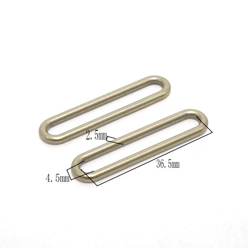 Solid Brass Antique Silver Plated Vintage D-Ring