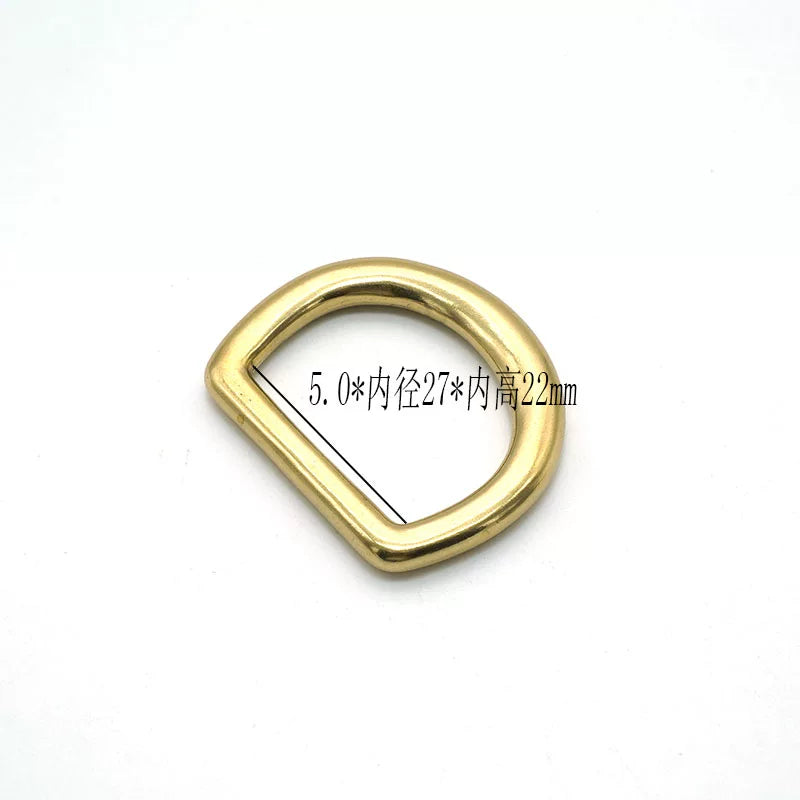 Solid Brass Seamless Heavy Duty D-Ring