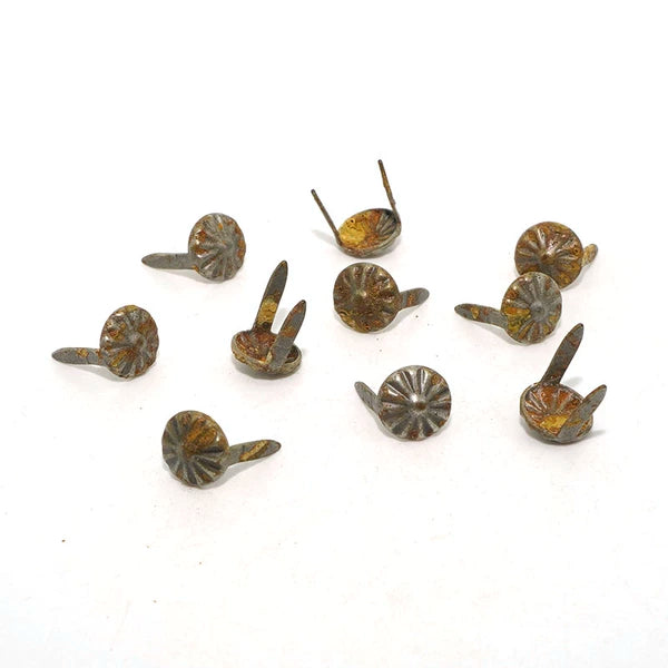 Solid Copper Silver Plated Vintage Rivet