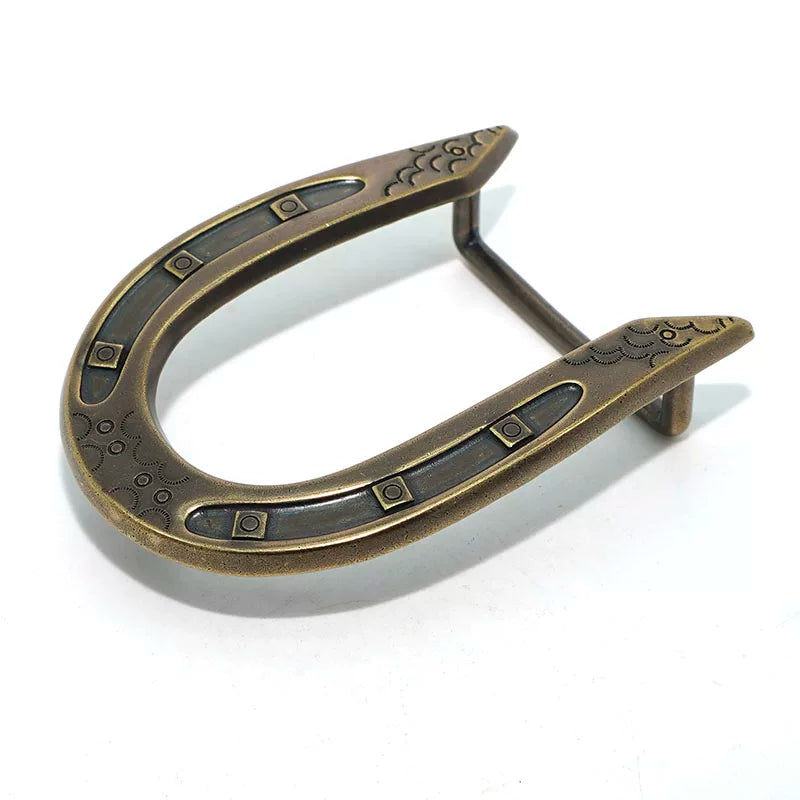 Solid Brass Antique Bronze Vintage Patterned Belt Buckle