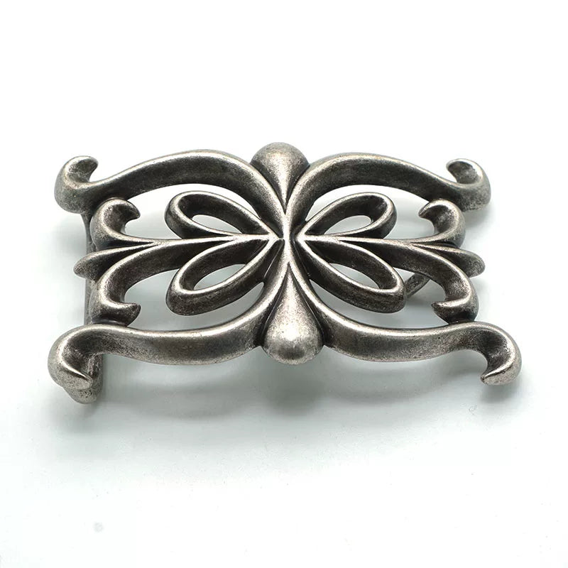 Solid Copper Silver Plated Vintage Unisex Belt Buckle for 38mm Strap