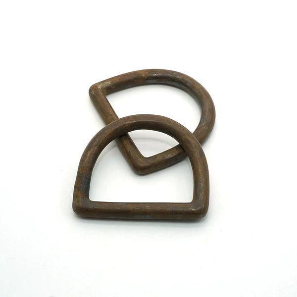 Solid Copper Oxidized D-Ring