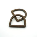 Solid Copper Oxidized D-Ring