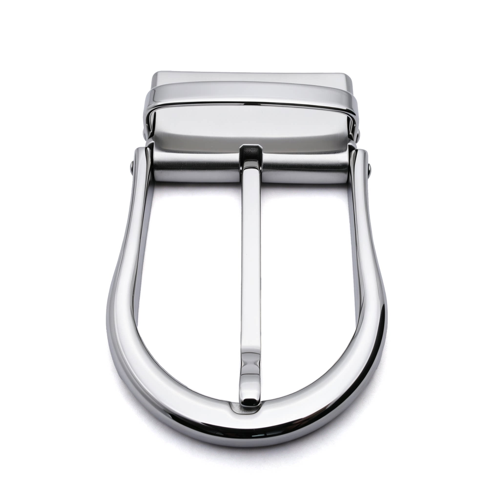 Men's Reversible Rotating U-Shape Pin Belt Buckle, 39mm Inner Width, Horseshoe Metal Belt Buckle Replacement, Gold / Silver / Black
