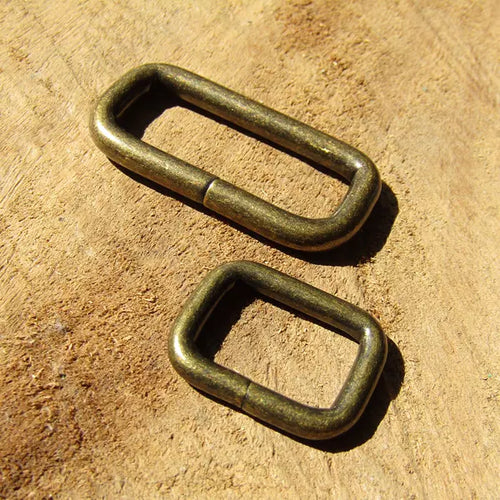 Antique Bronze Vintage Western Rectangle Ring