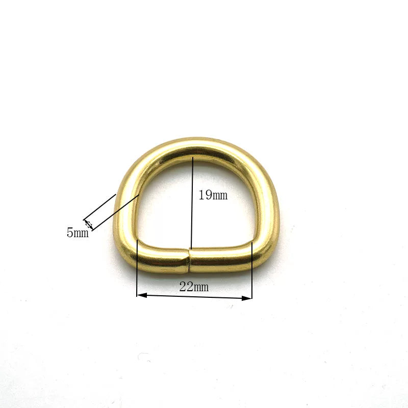 Solid Copper Open D-Ring 10 Pcs