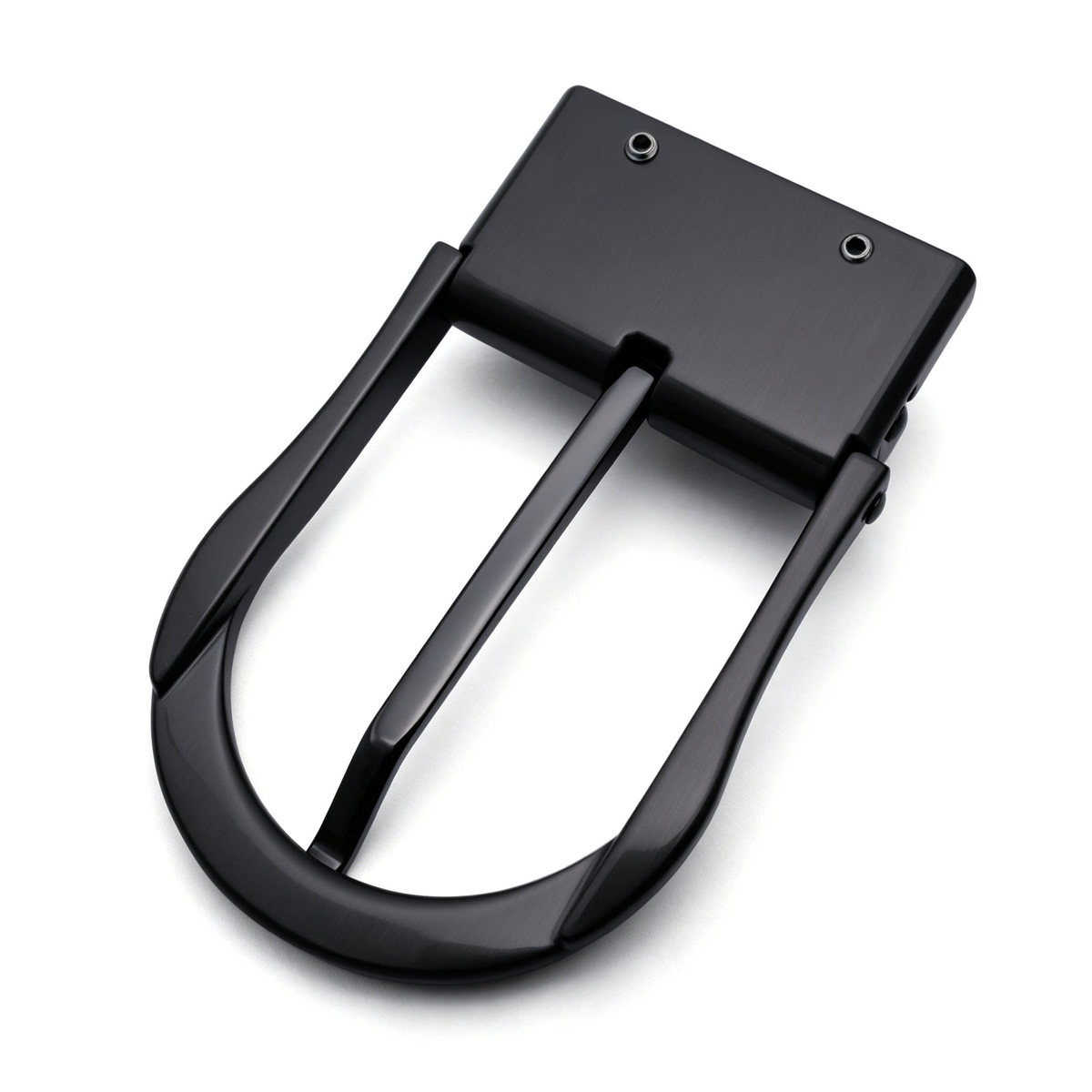 Men's Reversible Rotating U-Shape Pin Belt Buckle, 39mm Inner Width, Horseshoe Metal Belt Buckle Replacement, Gold / Silver / Black
