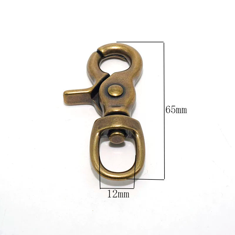 Solid Brass Silver Plated Vintage Keychain