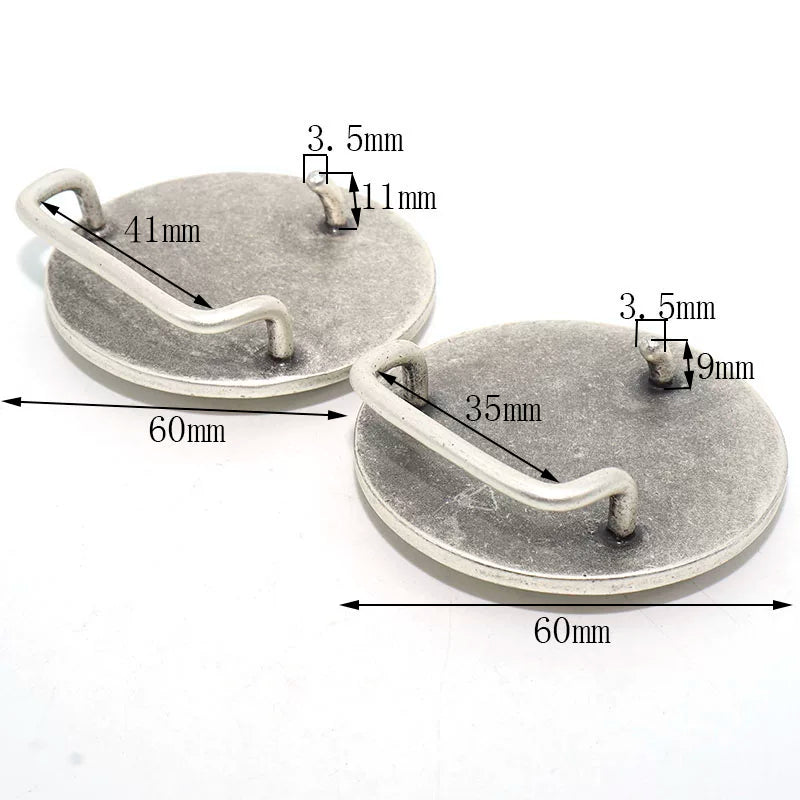 Solid Brass Antique Silver Plated Vintage Men's Belt Buckle