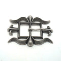 Solid Brass Antique Silver Plated Vintage Belt Buckle