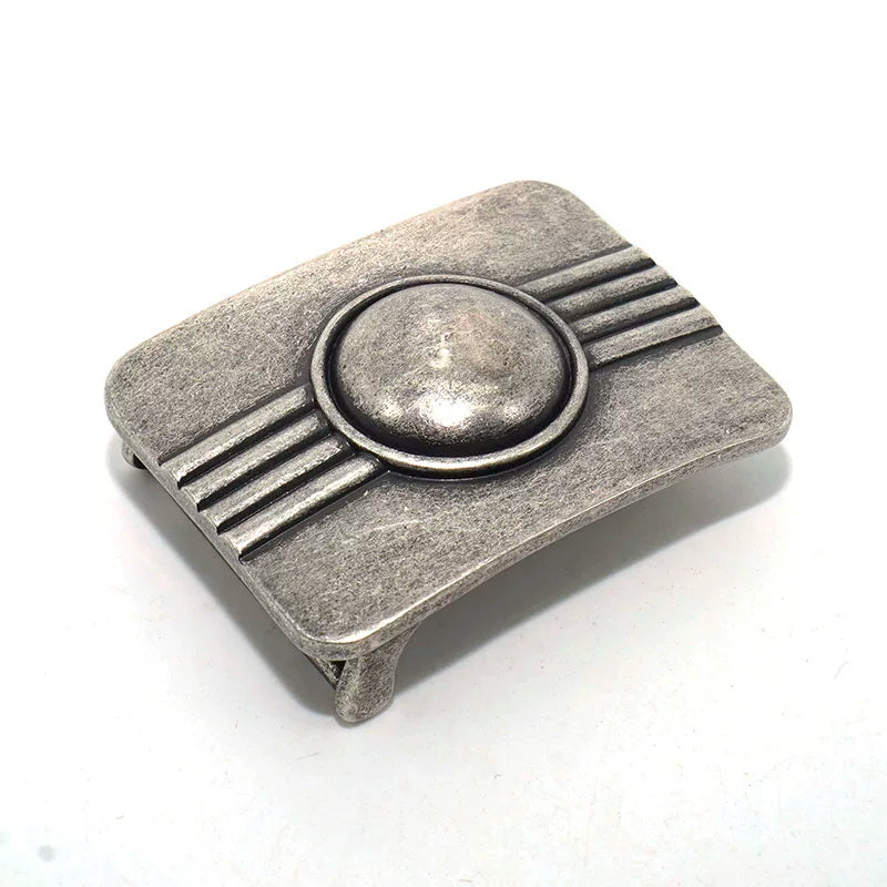 Solid Brass Antique Silver Plated Vintage Women's Belt Buckle