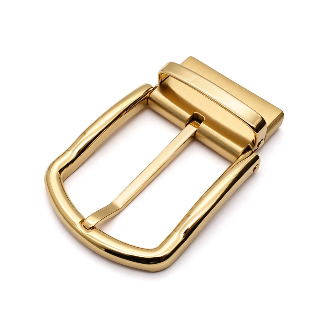 Men's Rotatable Reversible Pin Belt Buckle, 38.5mm Inner Width, Classic Rectangle D Frame Metal Belt Buckle Replacement, Silver / Gold / Matte Black