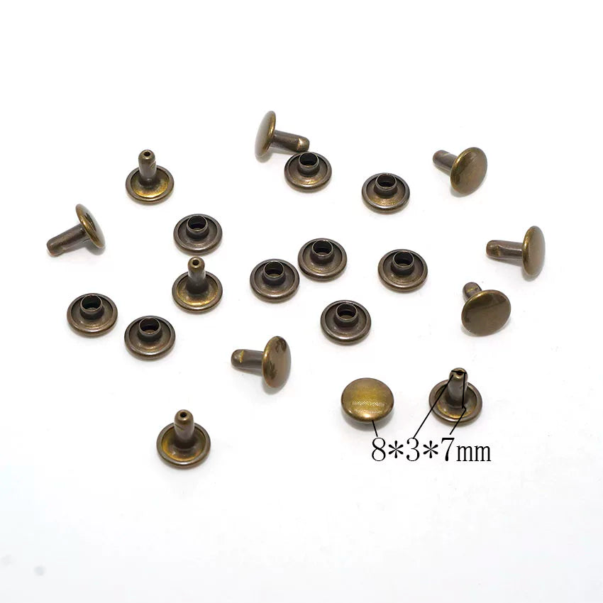 Solid Brass Antique Bronze Rivet 8x7mm