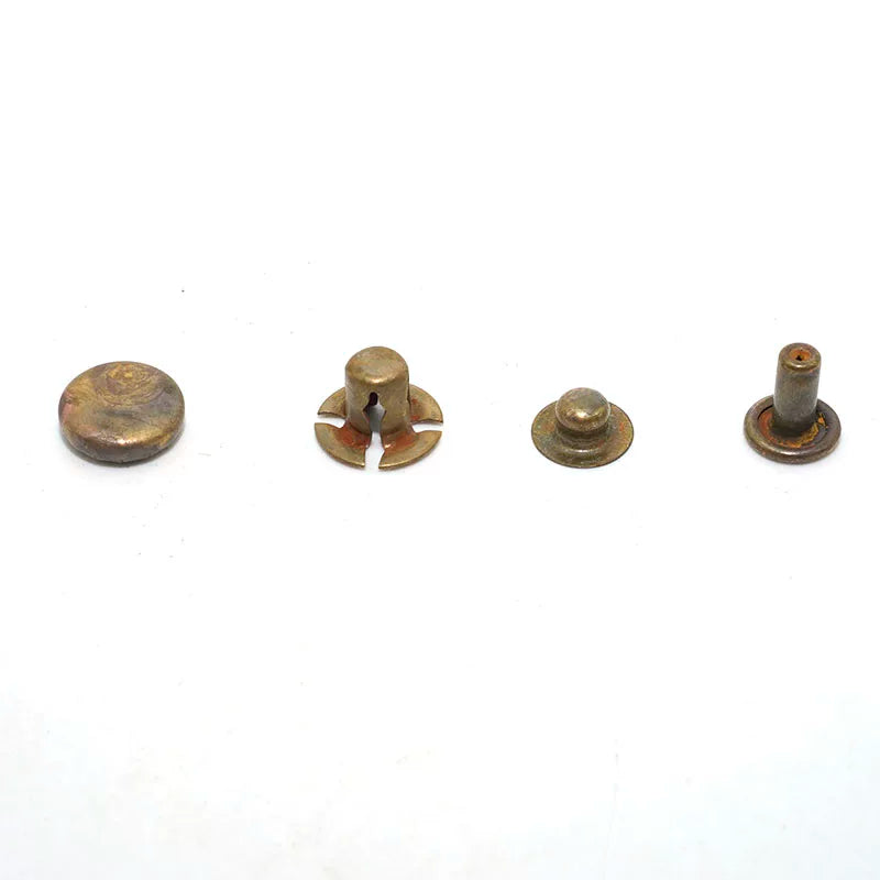 Solid Copper Floral Snap Fastener 10.5mm 4-Piece Set