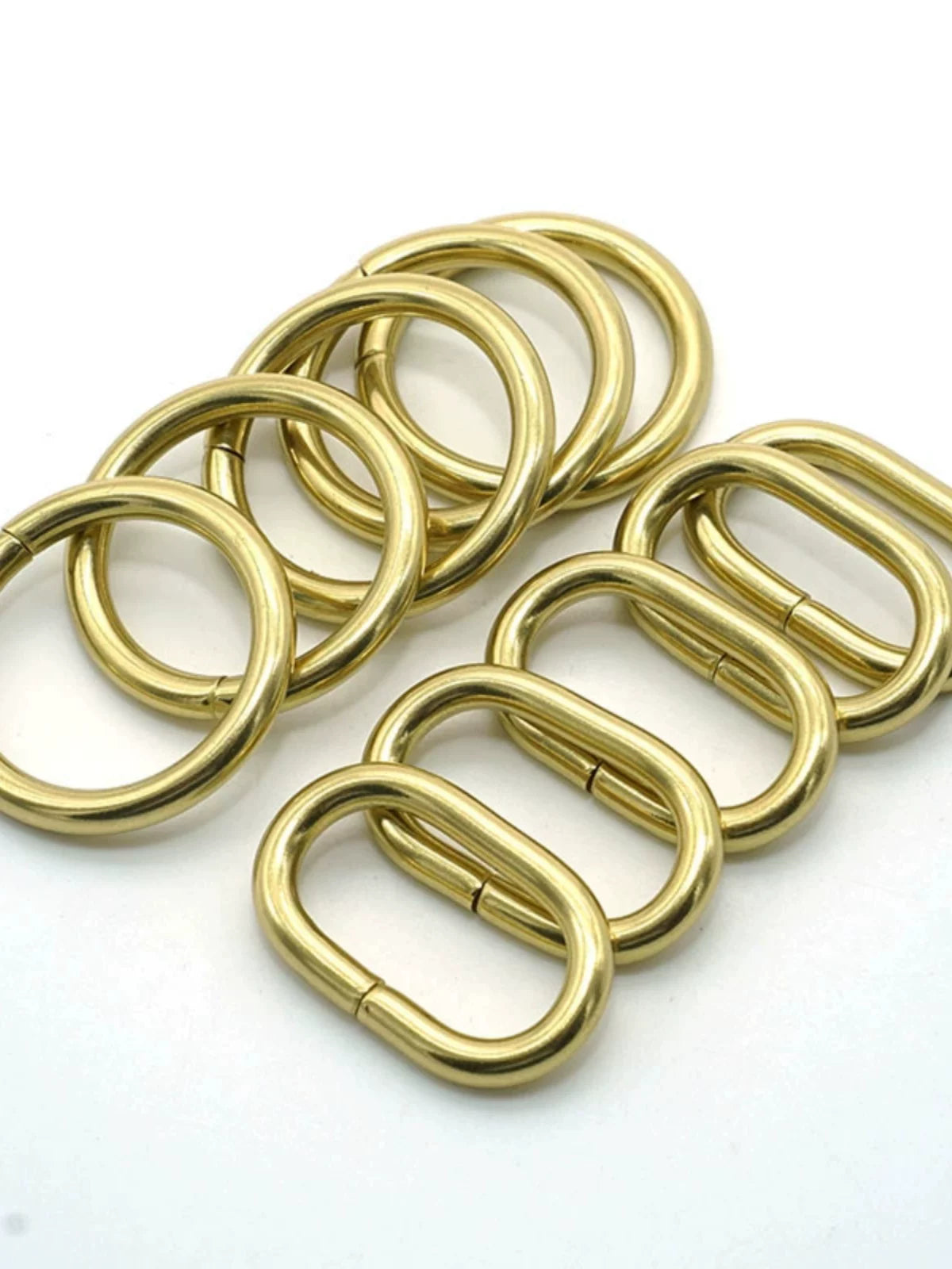 Solid Copper Open D-Ring 10 Pcs