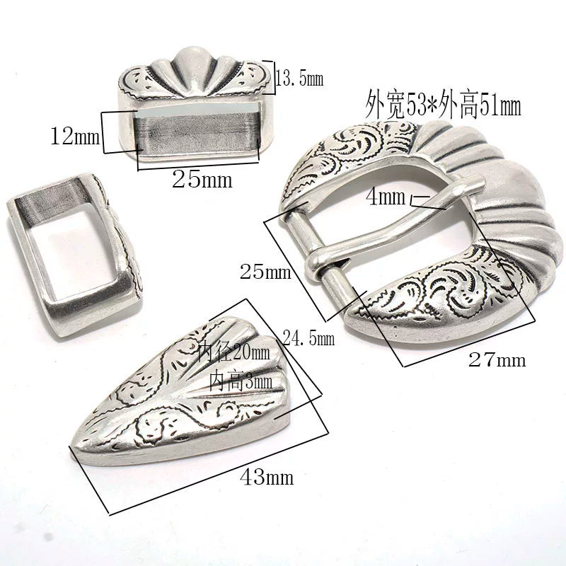 Solid Brass Vintage Unisex Pin Buckle