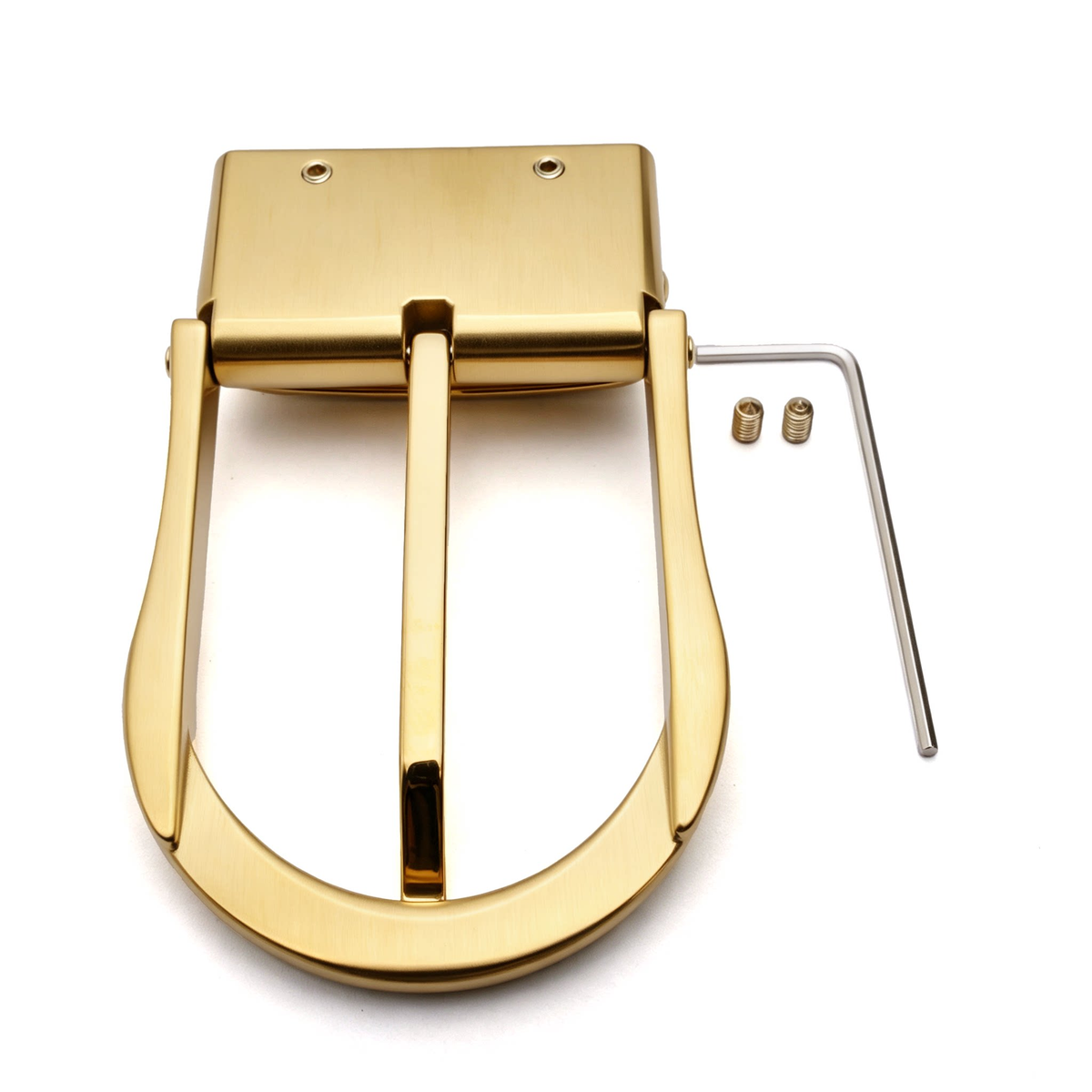 Men's Reversible Rotating U-Shape Pin Belt Buckle, 39mm Inner Width, Horseshoe Metal Belt Buckle Replacement, Gold / Silver / Black