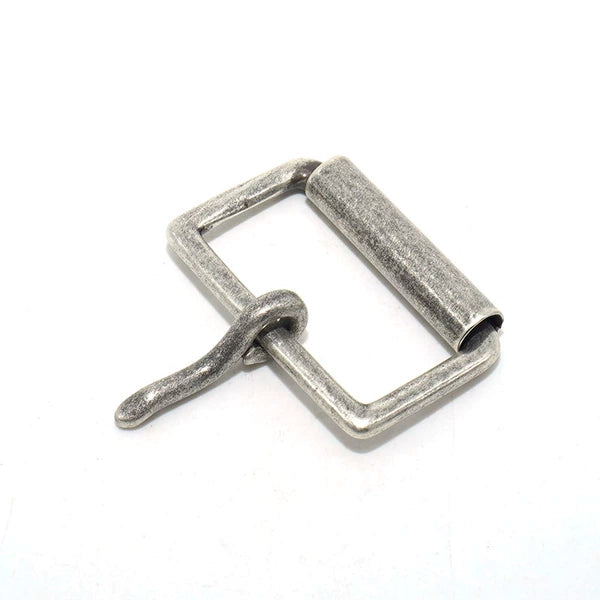 Solid Brass Antique Silver Plated Vintage Roller Buckle