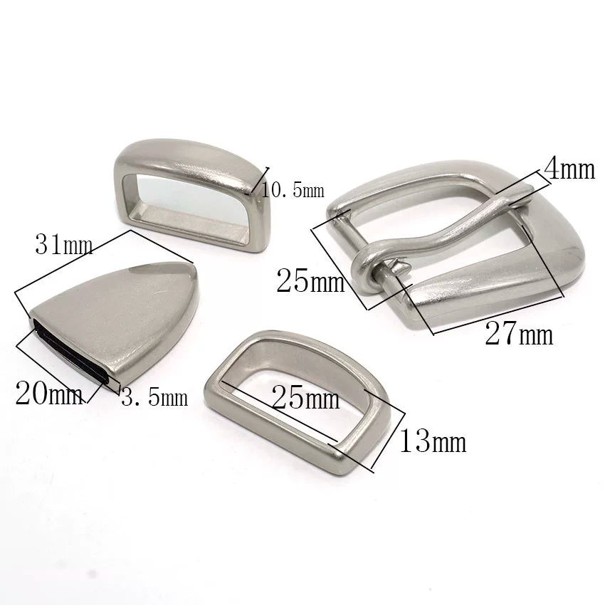 Solid Brass Pin Buckle 4-Piece Set