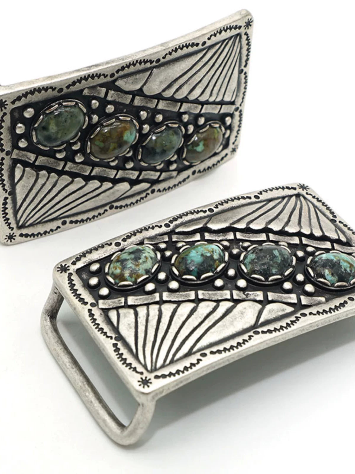 Solid Copper Antique Silver Plated Belt Buckle for 37mm Strap