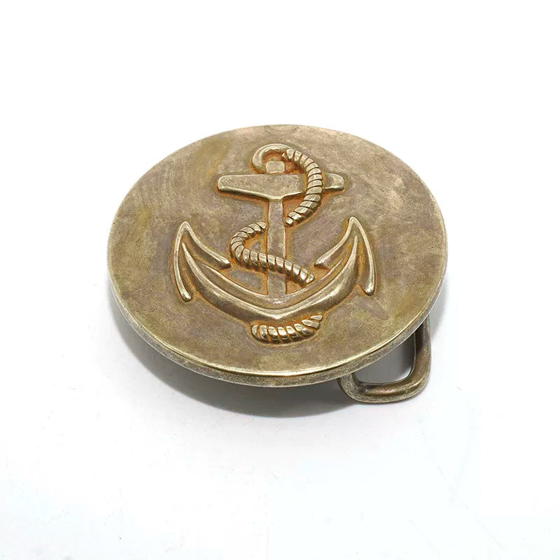 Solid Brass Oxidized Vintage Men's Belt Buckle