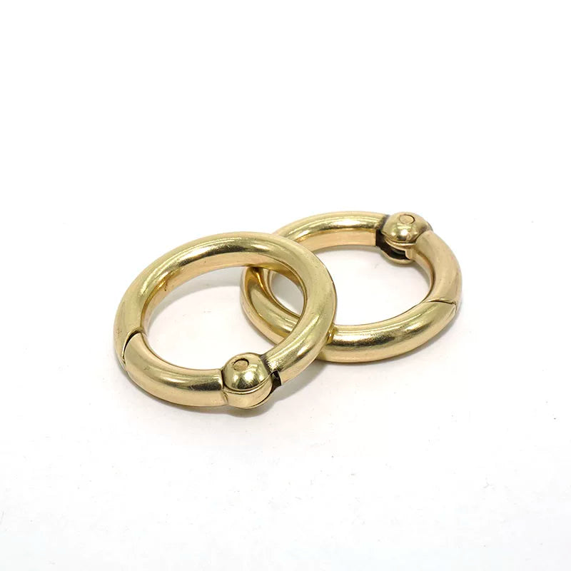 Solid Brass Open Keychain 2 Pcs