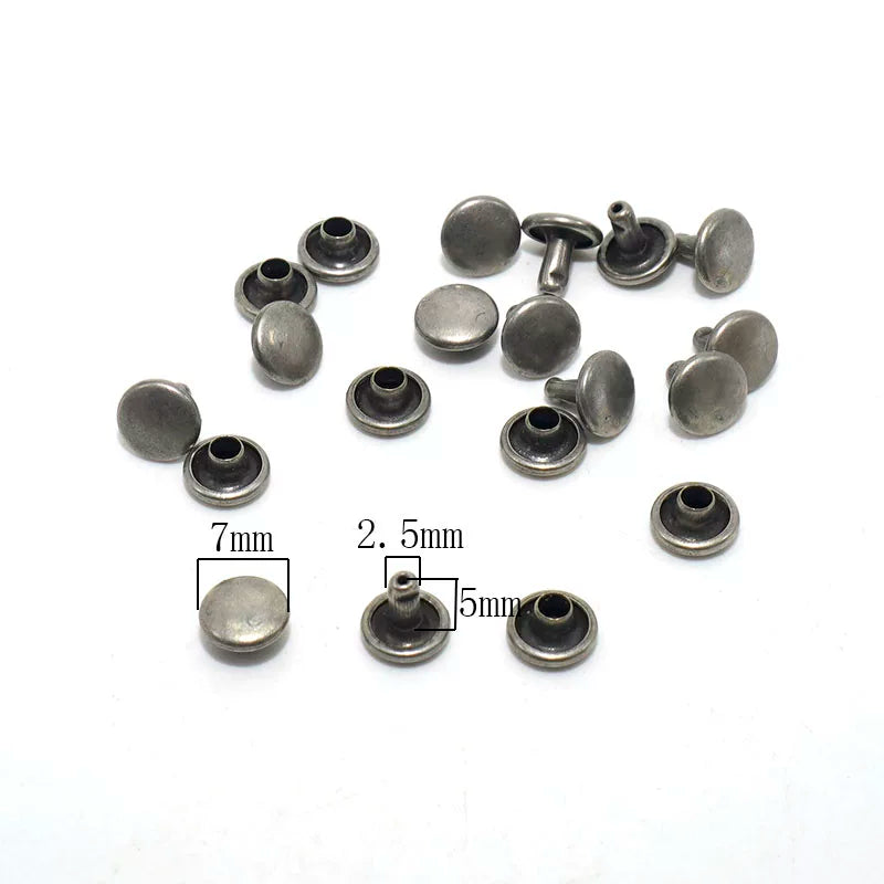 Solid Copper Antique Silver Plated Rivet