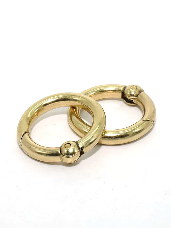 Solid Brass Open Keychain 2 Pcs