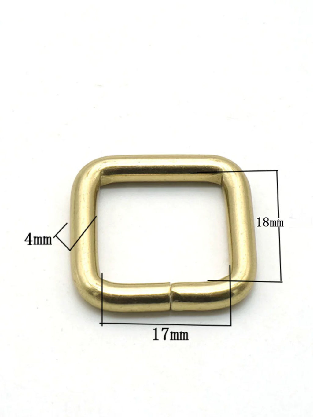 Solid Brass Open Rectangle Ring